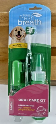 NEW TropiClean Fresh Breath Puppy Oral Care Kit 12 Weeks & Older 2 oz  Exp 7/24 - Image 1 of 4