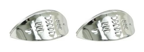 Par de cejas de faros redondos Empi Louvered cromadas de 7" para VW Bug/Escarabajo/Ghia Foto 1 de 1