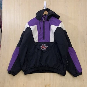 Vintage Toronto Raptors Jacket Adult Large Purple Long Sleeve Mend Starter 90’s - Picture 1 of 20