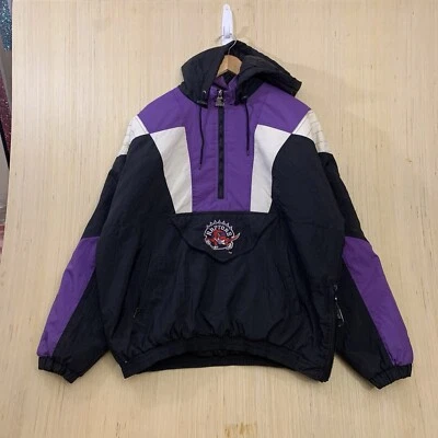 Vintage Toronto Raptors Jacket Adult Large Purple Long Sleeve Mend Starter 90’s - Image 1 of 4