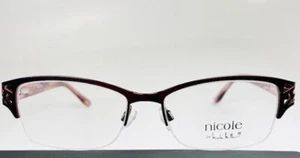 New Nicole by Nicole Miller NM-28 Burgundy Eyeglasses 51/16/130 - Picture 1 of 7