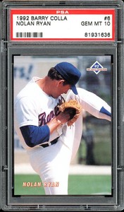 1992 Barry Colla Ryan Baseball #6 Nolan Ryan PSA 10