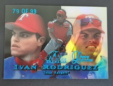 1999 Flair Showcase Legacy Collection Row 1 Ivan Rodriguez HOF Rangers 79/99