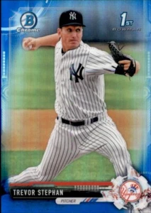 2017 Bowman Chrome Draft Blue Refractor #BDC-167 Trevor Stephan /150 Yankees RC - Picture 1 of 2