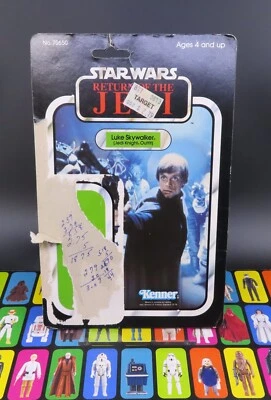 De colección Star Wars Luke Skywalker Caballero Jedi Tarjeta Trasero 77 Atrás 1983 Kenner Foto 1 de 4