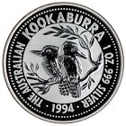 Australie 1994 Kookaburra 1 oz 0,999 argent 1 dollar, épreuve 31,34 gr., 40 mm