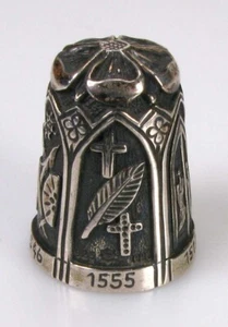 Fingerhut thimble Silber Martin Luther Reformation 925 Thorvald Greif - Bild 1 von 6