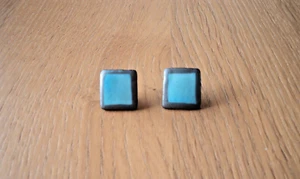Sarah Perry Ceramics ceramic stud earrings - beautiful blue colour. - Picture 1 of 6