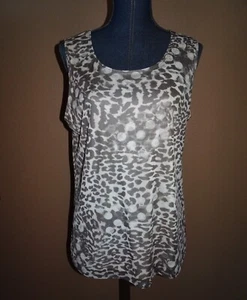 Camiseta sin mangas Travelers Collection by Chico's Mochachino de malla forrada talla 2 (L) - Imagen 1 de 3