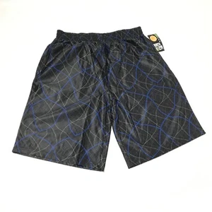 North 15 Men L Basketball Shorts Pockets Mesh Athletic Sports Black Blue New - Picture 1 of 5