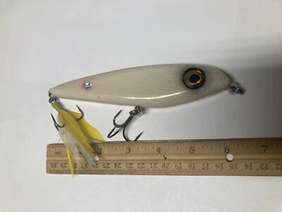 Bone Color Lunker Punker Style Topwater Fishing Lure 6”inch. 2oz. Handmade 🔥 - Image 1 of 4