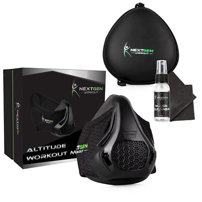 NEXTGEN Workout Altitude Mask - Cardio, Breathing trainer, Carbon filtration