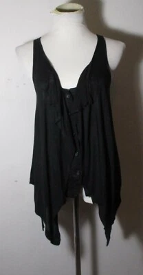 BAR III Black 100% Rayon Tank Top Size S - Image 1 of 4