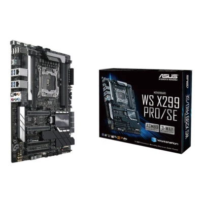 Asus WS X299 PRO/SE LGA2066 DDR4 IMPI BMC LAN M.2 U.2 USB 3.1 Type-C Motherboard - Image 1 of 4