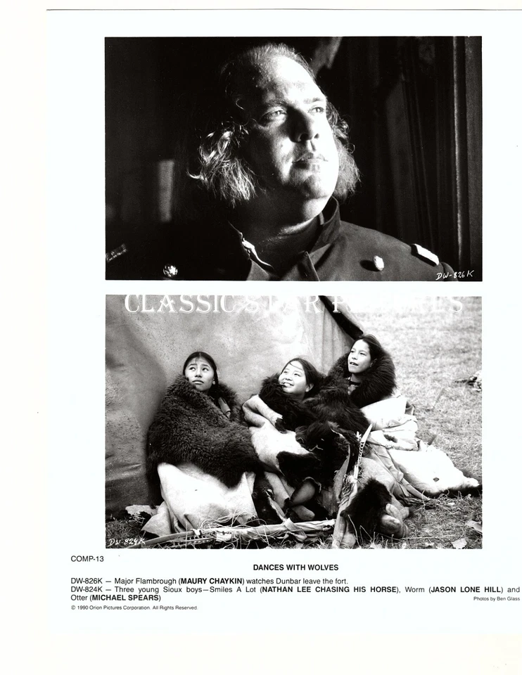 D482 Maury Chaykin Nathan Lee bailando con lobos 1990 8 x 10 foto de colección Foto 1 de 1