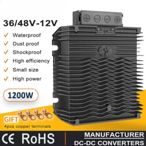 DC-DC 36V 48V auf 12V 13,8V 80A 100A Konverter Step Down Power Cars LKW Boote - Bild 1 von 7