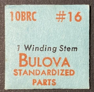 Orologio da polso Bulova #16 stelo carica 10BRC ricambi riparazioni orologi - Foto 1 di 1