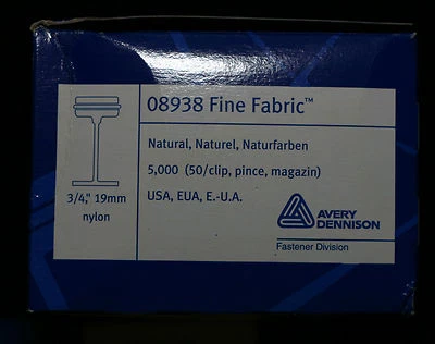 AVERY DENNISON Swiftach Tool Fine Fabric Nylon Barbs 3/4 inch (19mm) NIB 5000 in Box
