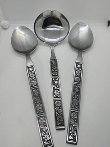 Oneida Northland Edelstahl Spring Fever 3 Stück Hostess Set Servierlöffel - Bild 1 von 5