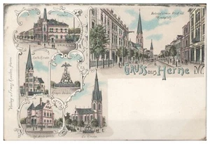 S6113/ Gruß aus Herne Litho AK ca.1898 - Bild 1 von 2