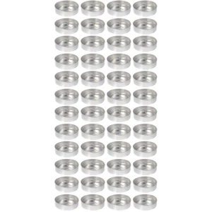 Contenitore lattine latta portacandele alluminio conchiglia fondo 2 pezzi - Foto 1 di 12