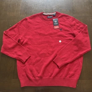 Chaps The Original Crewneck Sweater Men's Size XL Red Long Sleeve Knit NWT - Picture 1 of 5