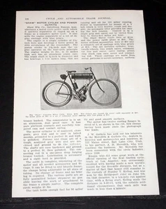 ALTER ZEITSCHRIFTENARTIKEL 1908, "SHAW MOTORRÄDER UND POWER OUTFITS" GALESBURG, KS! - Bild 1 von 1