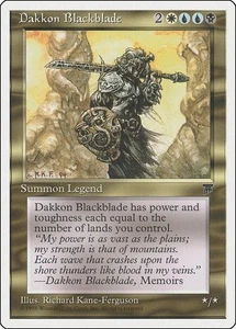 MTG magic 1x Dakkon Blackblade (M/NM) Chronicles - Foto 1 di 1