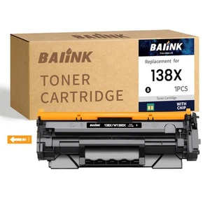 138X Toner Cartridge (with CHIP) Black for HP 138X W1380X 138A W1380A for HP ... - Picture 1 of 6