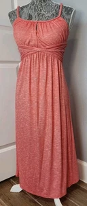 max studio dress xs Knee-length Braided Strap Waist Accents Orange Stretchy - Picture 1 of 9