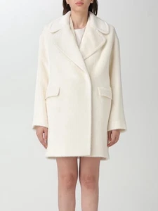 Tagliatore Women’s Alpaca Wool Blend White Coat, Size 44 - Picture 1 of 12