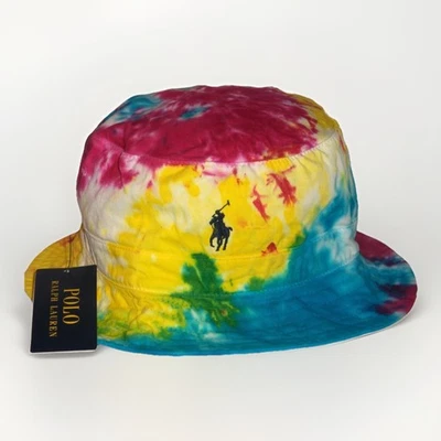 Новый POLO RALPH LAUREN мужской L/XL хлопок Chino галстук краситель Laguna Beach ведро шляпа крышка - Изображение 1 из 4