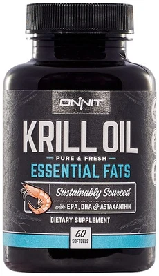 Geles blandos de aceite de krill antártico ONNIT, suplemento dietético con omega-3, EPA, DHA, Foto 1 de 4