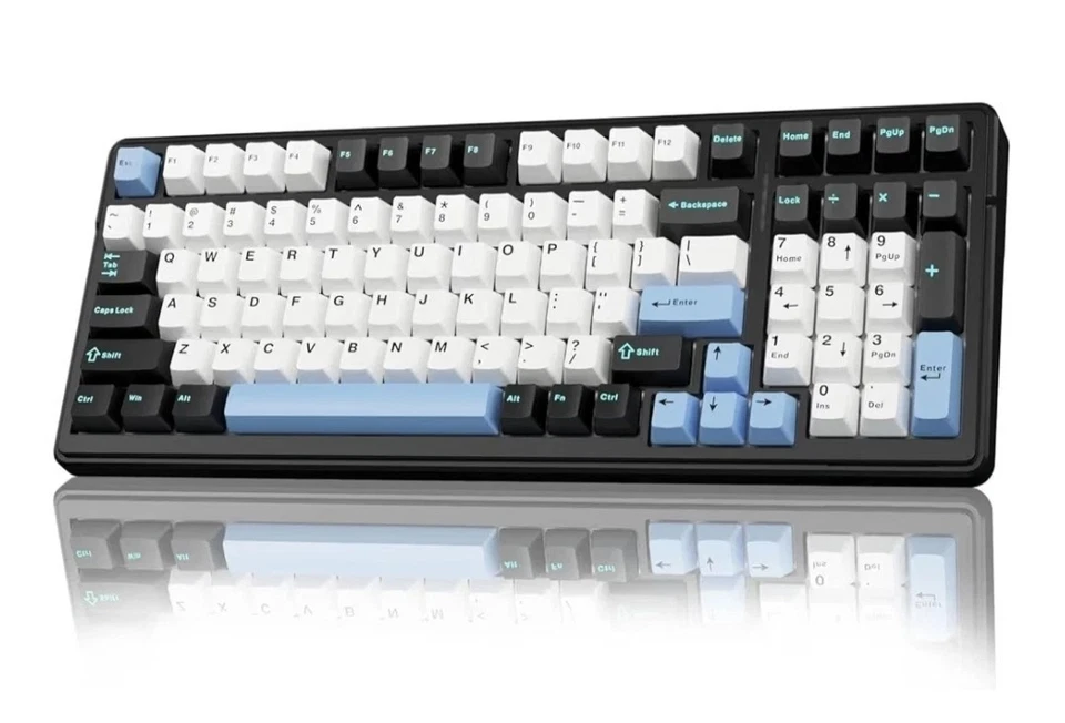 AULA F99 Wireless Mechanical Keyboard,Tri-Mode BT5.0/2.4GHz/USB-C Black&Blue&Whi - Image 1 of 1