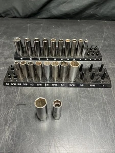 Craftsman USA 3/8” Drive Deep Well Metric And SAE Sockets 6 Point 20 pieces - Bild 1 von 21