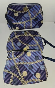 3 x ESTEE LAUDER * BOLSO DE MAQUILLAJE COSMÉTICO AZUL BOLSA DE VIAJE SUAVE PARA MANOS * NUEVO - Imagen 1 de 6
