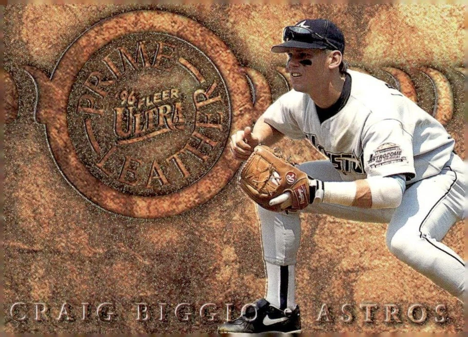 1996 Ultra #12 Craig Biggio Prime Leather - Image 1 of 2