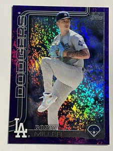 2025 Topps Serie 2 Bobby Miller #652 Lámina Púrpura #/250 Los Angeles Dodgers - Imagen 1 de 2
