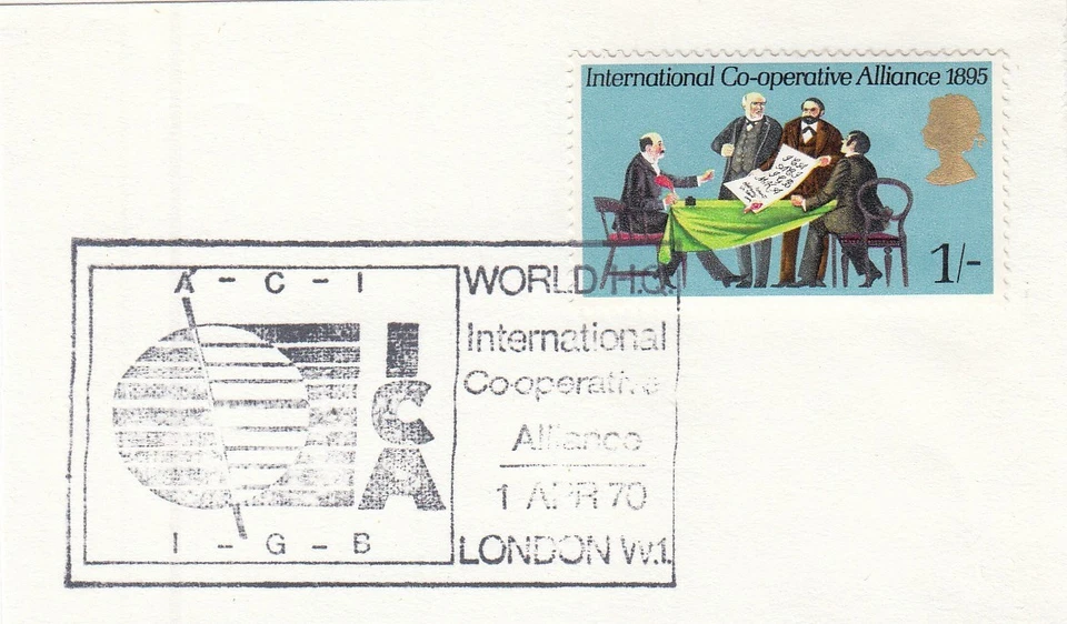 Co-Operative Alliance GB Used London W1 special (b) 1970 ON PIECE (149061) - Image 1 of 1