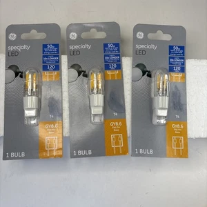 3 GE LED T4 GY8.6 Flat Pin Base Soft White 50W 400 Lumens Specialty Bulb - Picture 1 of 4