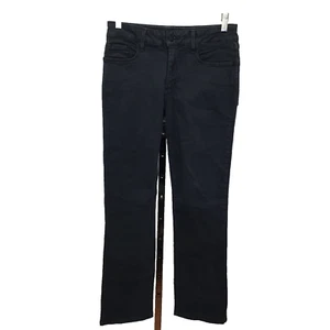 NYDJ Size 6P Black Denim Straight Leg Original Slimming Fit Jeans - Picture 1 of 22