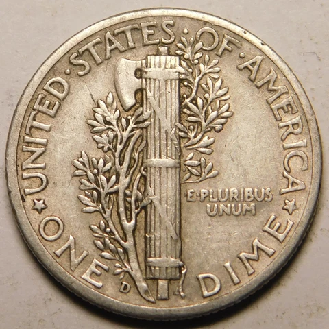 1944 D Mercury Dime F-VF Not Polished, Dipped or Cleaned "Actual Coin Pictured" Cover