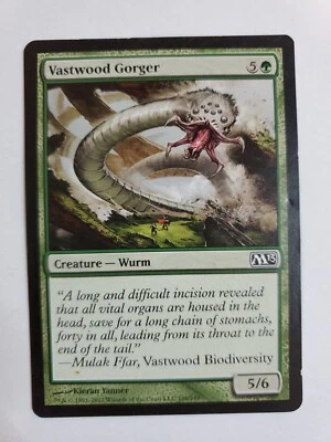 MTG Magic The Gathering Card Vastwood GorgerCreature Wurm Green 2013 - Image 1 of 2