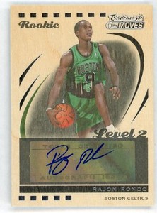 Rajon Rondo 2007 Topps Trademark Moves Auto Rookie Wood Serial #d 5/19 Celtics