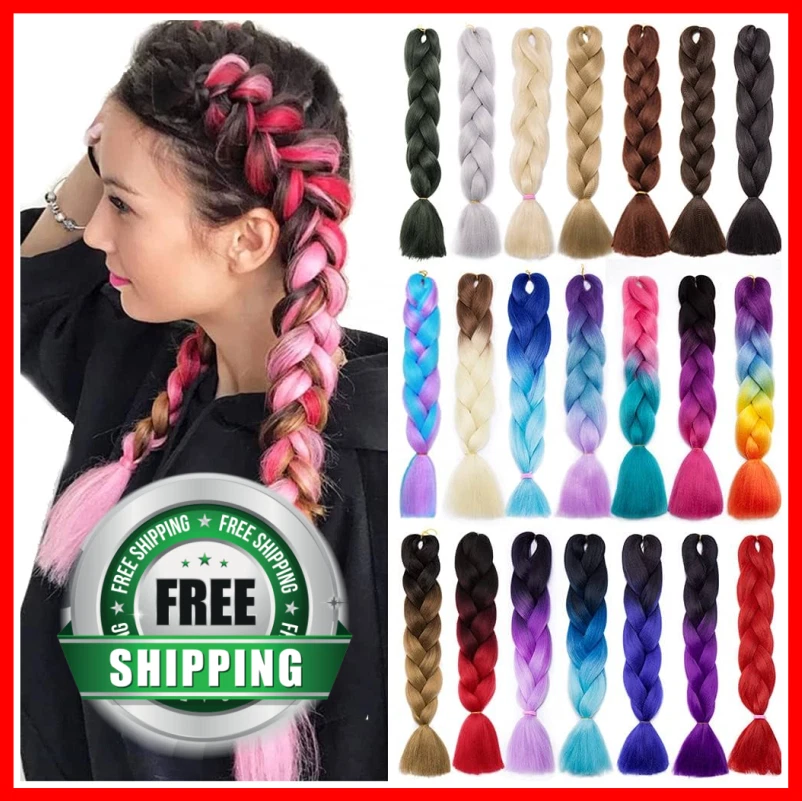 Extensiones de cabello trenzas jumbo de 24 pulgadas trenzas afro torcidas Kanekalon 100G Foto 1 de 2