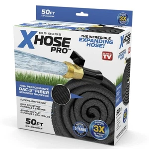5/8" x 50' Water Garden Hose Auto Expandable Contracts Lightweight Kink Free - Picture 1 of 6
