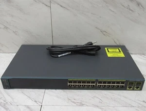 CISCO CATALYST SWITCH 2960 WS-C2960-24TC-L V06 24 PORT 10/100 RACK MOUNT - Picture 1 of 5