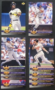1993 Oberdeck Triple Crown Contenders Baseball 10 Karten Einsatz Set - Bild 1 von 3