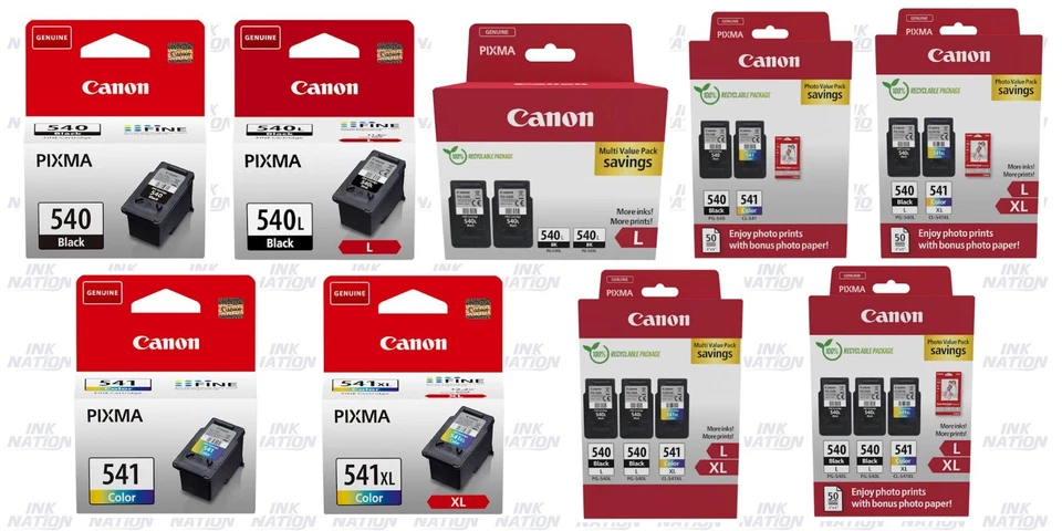 Canon PG540 PG540XL CL541 CL541XL Genuine Ink Cartridge For PIXMA TS5150 Printer - Image 1 of 1