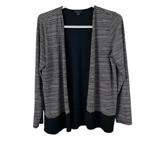 Cárdigan tejido jersey abierto a rayas negras talla M colección J.Jill Wearever para mujer - Imagen 1 de 7